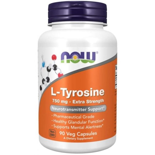L-tyrozín Extra Silný 750 mg - NOW Foods
