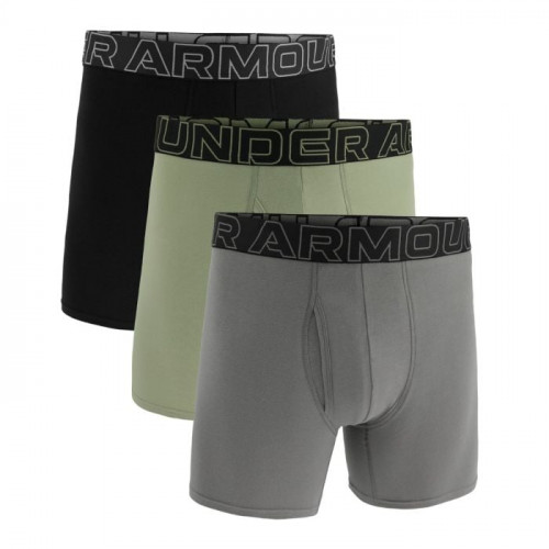 Pánske boxerky Perf Cotton 6in 3Pack Green - Under Armour