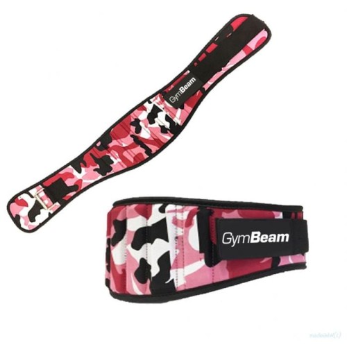Dámsky fitness opasok Pink Camo - GymBeam