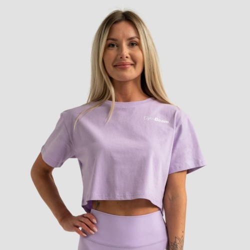 Dámske tričko Cropped Limitless Lavender - GymBeam